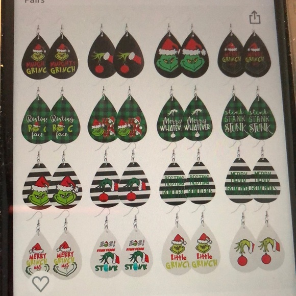 BELIEVE Earrings Grinch Christmas - Picture 7 of 14